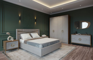 Спальня гарнитур Палермо Экокожа Мокко