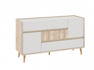 Комод с ящиками Аврора  дуб мария кашемир 140х45х80