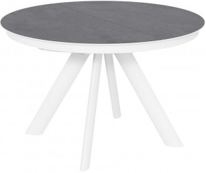 Стол обеденный круглый раскладной Люцерн-2C/E керамогранит/металл D-120 (+32)