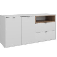 Комод 2 ящика Белое сияние/Дуб Ирландский 130х45х65