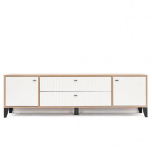 Тумба ТВ Парус-10 дуб крафт золотой/карбон фарфор 180х53х40