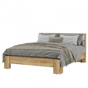 Хелен КР 03 Кровать двуспальная (160х200) белый/дуб крафт золото