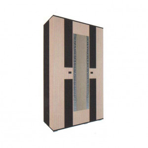 Шкаф распашной 3-х створчатый с ящиками Конго венге\Молочный дуб 135х60х230