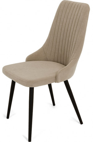 Стул мягкий Клэр велюр мокко/черный металл 51х62х95
