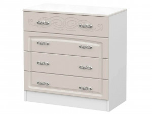 Комод Венеция КМ-02 белый + Жемчуг 80х42х82