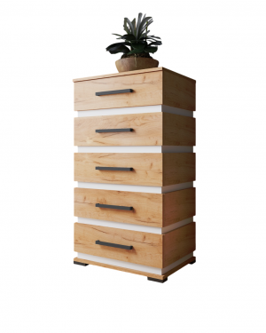 Комод 5 ящиков КМ-1 Дуб Крафт Золотой 61х44х110