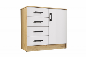 Комод К800-1Д Эко Эра дуб вотан/белый