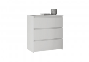 Комод 3 ящика Милано 1 белый 81х45х89
