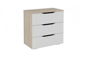 Комод с ящиками Дуб Сонома/Белый Ясень 70х40х70