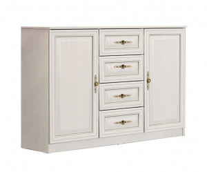 Комод Габриэлла комбинированный кремовый 120х43х91