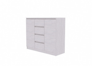 Комод 4 ящика 2 створки Бриз-1 белый 120х43х100 см