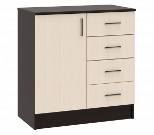Комод 4 ящика венге/белый