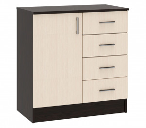 Комод одна дверь четыре ящика Эра К800 Венге/Лоредо 80х44х83