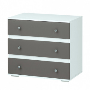 Комод Мемори КМ-07 белый/смоки айз (802*460*716)