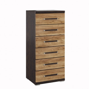 Комод шесть ящиков  Скарлет крафт тачный 60см