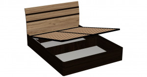 Кровать двуспальная Скарлет 160х200 с подъемным механизмом крафт табак