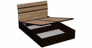 Кровать двуспальная Скарлет 140х200 с подъемным механизмом  крафт табак