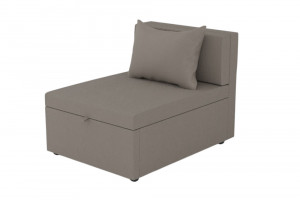 Диван прямой раскладной ППУ Баян бежевый велюр 100 см