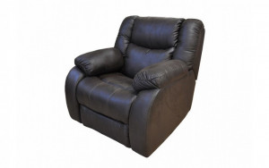 Кресло реклайнер Орион замша плутон черный 91х98х95