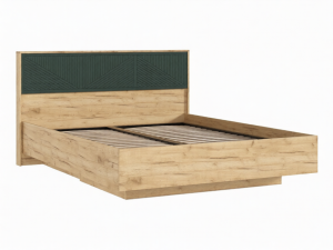 Кровать двуспальная парящая с ПМ Флэш дуб крафт золотой/графит 160х200