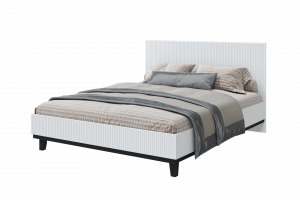 Кровать двуспальная Шарлиз белая с подъёмным механизмом 160х200