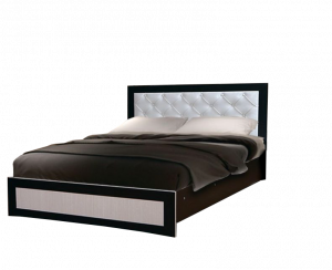 Кровать двуспальная с мягким изголовьем №2 160х200