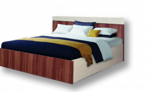 Кровать двуспальная с ПМ Ясень Шимо Темный/Ясень Шимо Светлый 160х200