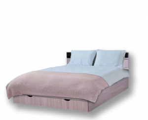 Кровать двуспальная с ящиками без ПМ Ясень Шимо Темный/Ясень Шимо Светлый 160х200