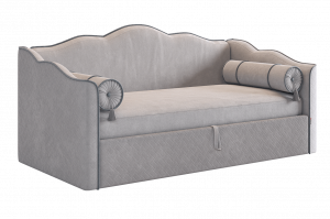 Кровать-софа с ПМ Лея К1 серый велюр 90х200 см