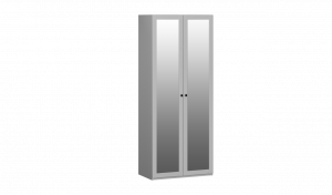 Шкаф 2-дверный с зеркальными дверями, Фрея (902*503*2204) Белый