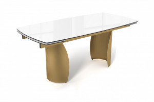 Стол обеденный раскладной Ольхон белый 180 (+30+30)х90х77 см