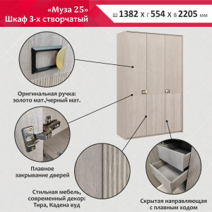 Шкаф 3х створчатый