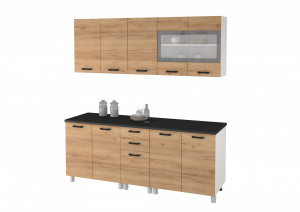 Кухонный гарнитур прямой Аризона дуб крафт золотой 200 см