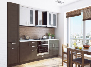 Кухонный гарнитур прямой Лофт-02 белый венге 250