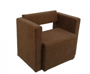 Скамья с ящиком Коричневая