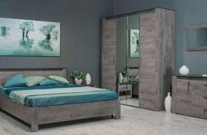 Спальный гарнитур Денвер Риббек серый