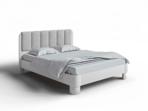 Кровать  двухместная Wood Home 140х200белый