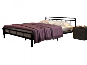 Кровать Леон черная 120х200