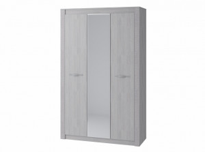 Шкаф  распашной 3-х створчатый  Монако Ясень шимо светлый 136х51х220