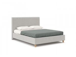 Бари Кровать двуспальная 1600 мягкая с подъёмным механизмом серый