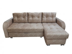 Диван угловой раскладной ППУ Мальди бежевый 245х155 см