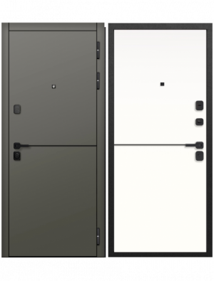 Входная дверь 9 см Молдинг сатин коричневый 96х205