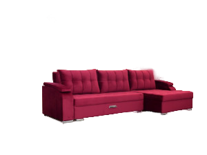 Диван угловой раскладной НПБ Алекс 22 Малиновый 345х167 см