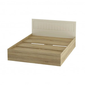 Кровать двуспальная Маркиза сонома/крем-сатин 160х200