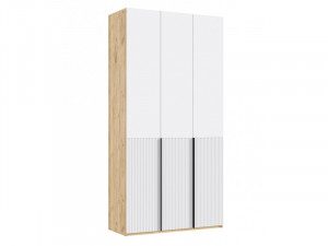 Шкаф распашной 3-х створчатый Марвэл дуб кравт золотой/белый 120х51х240