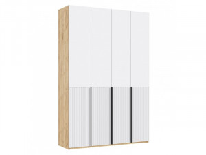 Шкаф распашной 4-х створчатый Марвэл дуб крафт/браш вайт 160х51х240
