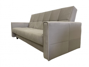Диван  прямой раскладной ППУ Милан 2 бежевый с подлокотниками 225 см