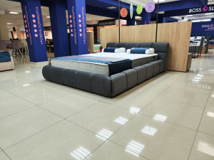 Кровать BOSS DREAM 160*200 велюр Monolit серый
