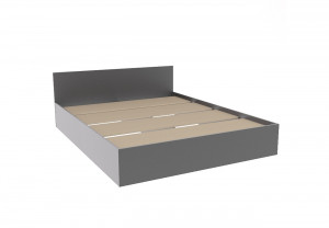 Кровать двуспальная Мори Графит 160х200