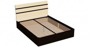 Кровать двуспальная Скарлет 160х200 с ортопедическим основанием дуб молочный